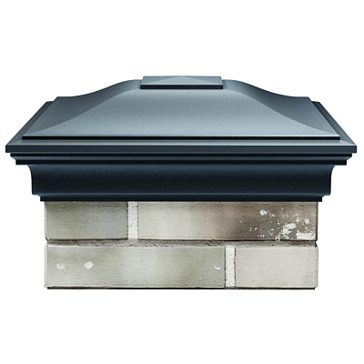 Колпак на столб забора MONBLAN Серый Графит 1,5х1,5 кирпича размер под посадку 385х385мм