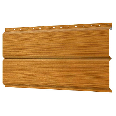 Сайдинг металлический ЕВРО-БРУС под брус дерево Тик Printech Корея фото Центр Металлокровли