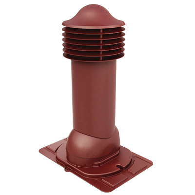 Труба вентиляционная VIOTTO d110мм h550мм с универсальным проходным элементом RAL3005 красное вино утепленная