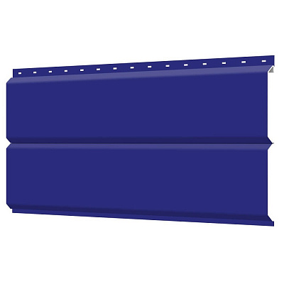 Сайдинг металлический ЕВРО-БРУС под брус RAL5002 Синий ультрамарин фото Центр Металлокровли