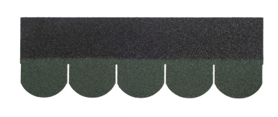 Гибкая черепица Shinglas Классик Хвойный зеленый фото гонта 1