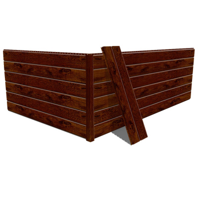 Фото сайдинга металлического (металлосайдинга) Евро-Брус под брус с покрытием Printech (Корея) дерево Каштан для фасада дома