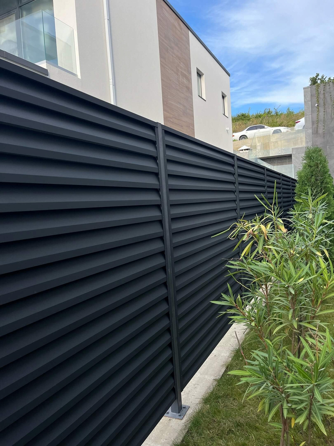 Ламели Реснички 62м RAL7024/7024 Серый Графит двусторонний МАТТЕ