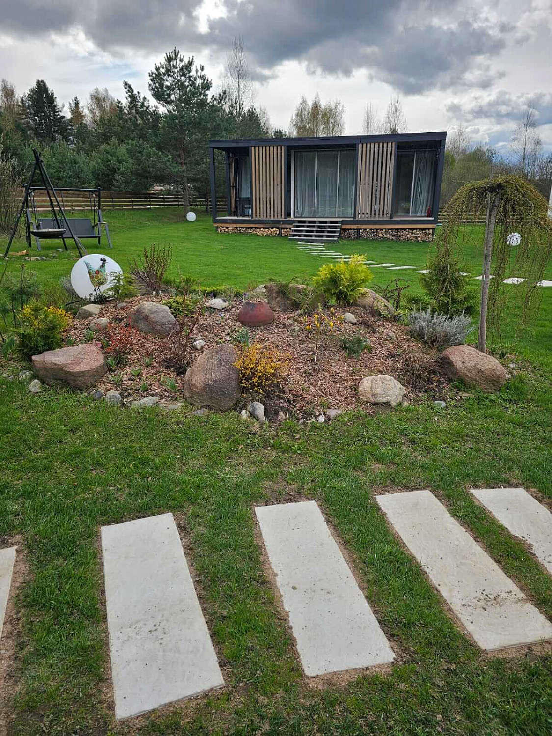 Шаговая плита STONE Светлая Галька